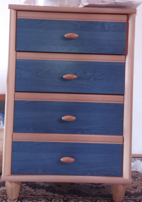 Komoda brązowo niebieska