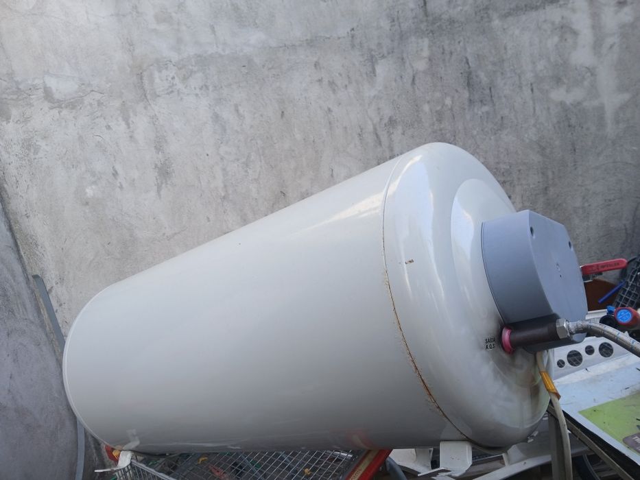 Cilindro 150l em cobre a funcionar