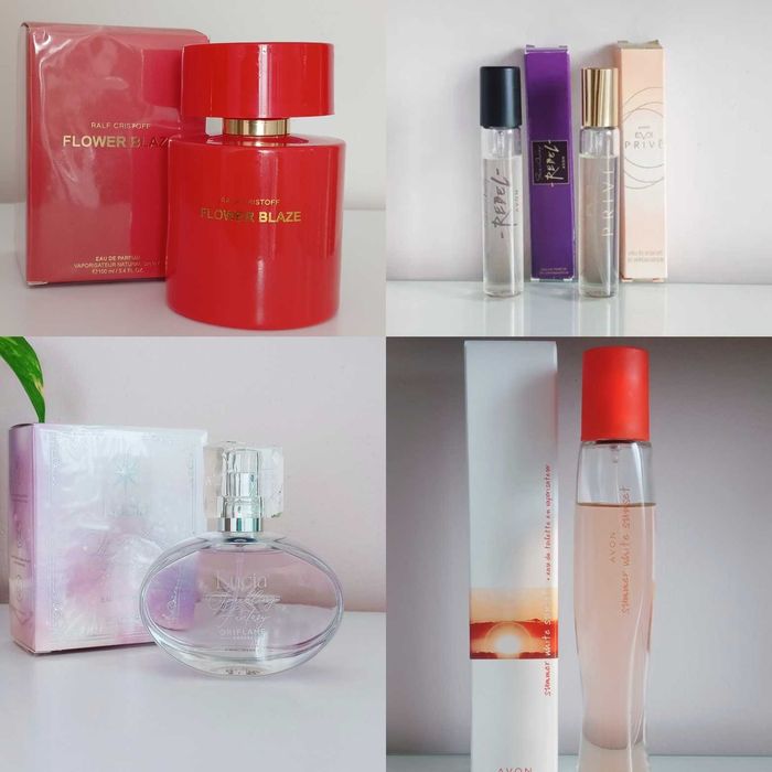 Avon, Oriflame Lucia Sparkling Fantasy, Far Away Rebel, Ralf Cristoff Flower Blaze