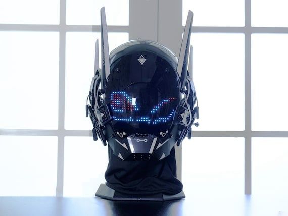 Limitowana edycja maska cyberpunk led Bluetooth idealny stan
