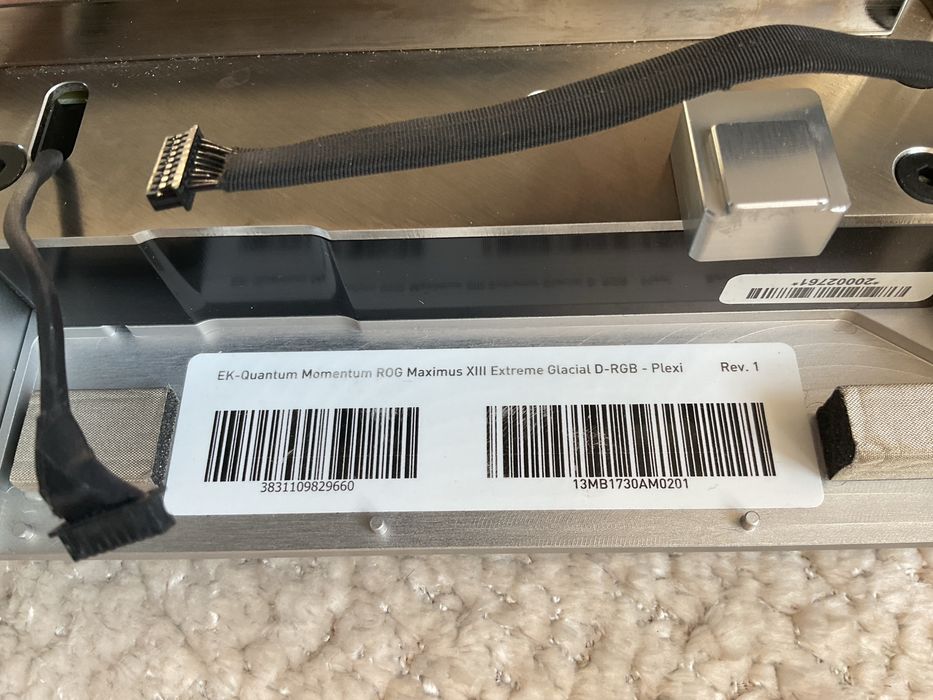 Chlodzenie VRM CPU PCH Rog Maximus 13 extreme glical Asus wodne