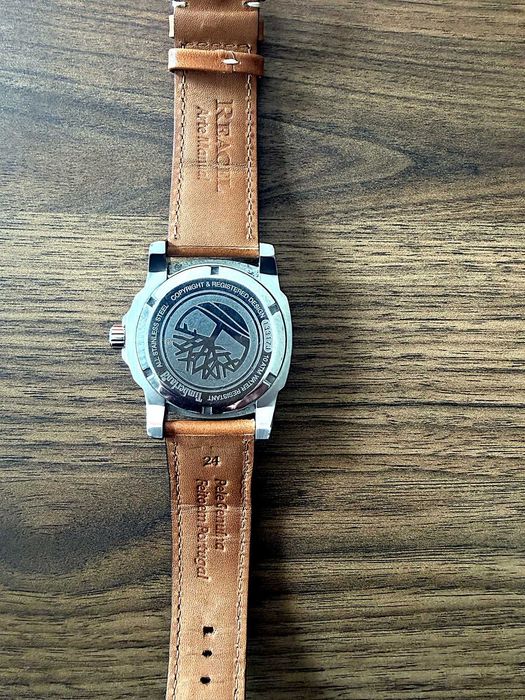 Relogio Timberland 13317J aco com 2 braceletes pele e borracha