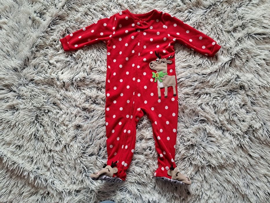 Pajacyk świąteczny 12m 80/86 Carter's czerwony