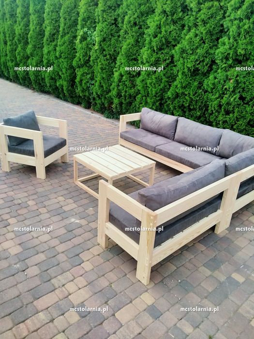 Meble ogrodowe pod wymiar poduszki ogrodowe komplet ogrodowy zestaw