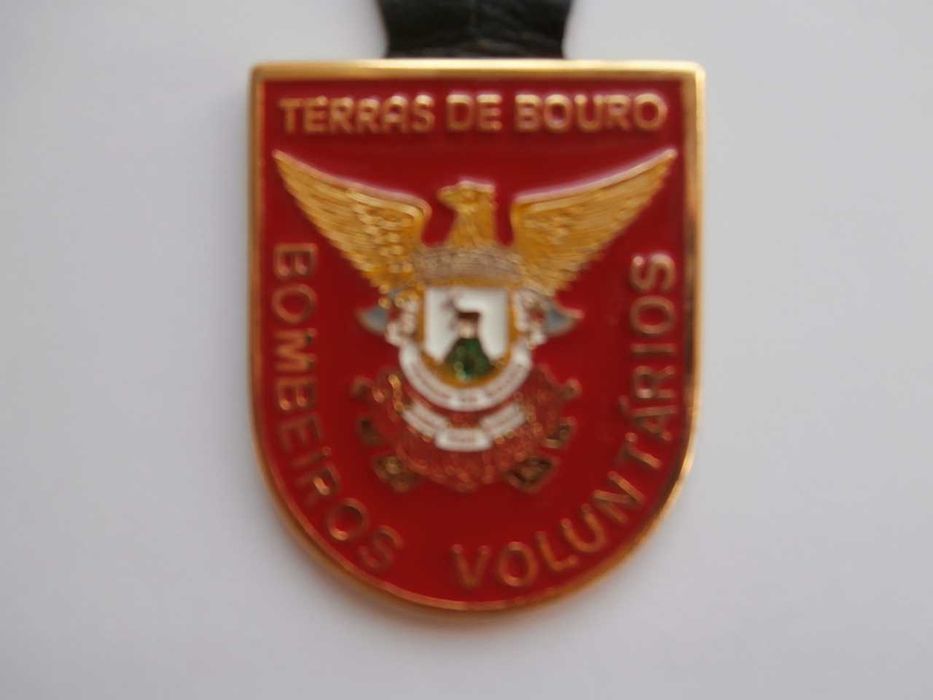 Vários  crachás de bombeiros