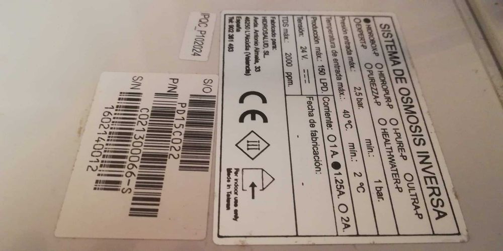 Sistema de osmose inversa