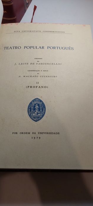 Teatro Popular Português - J. Leite de Vasconcellos (3 Volumes)