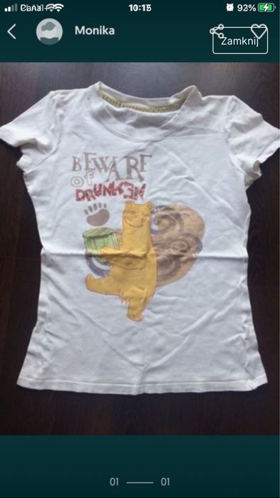 Elastyczny t-shirt ze śmiesznym printem r.S