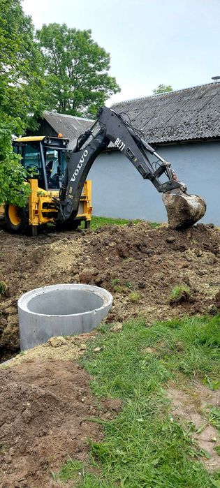 wynajem koparko-ładowarki , roboty ziemne , wykopy,