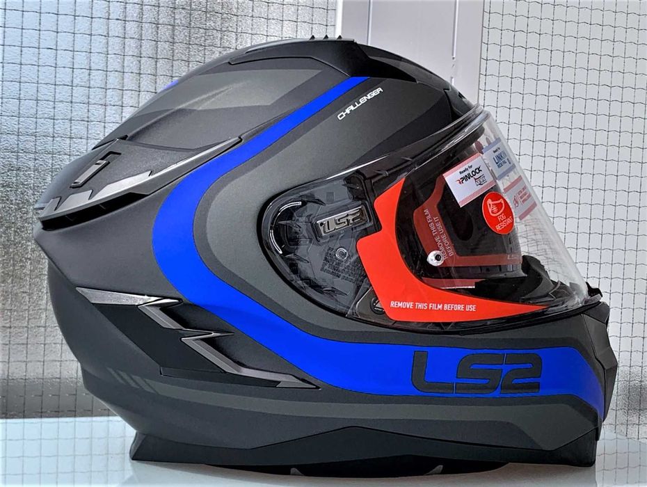 Capacete NOVO LS2 Challenger Titanio matt_blue (44% DESCONTO) Tam XS