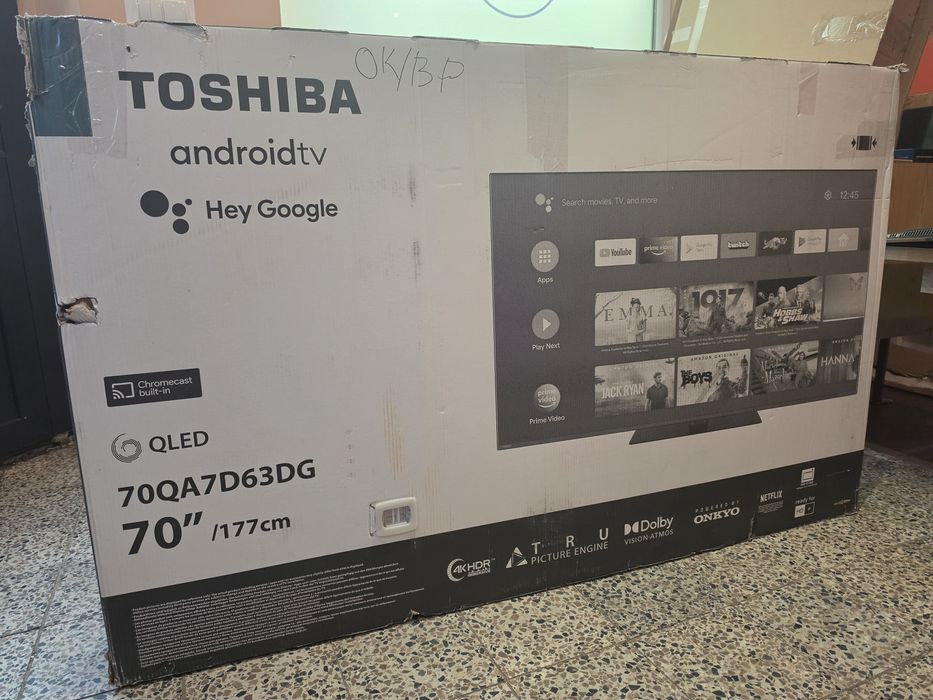 Telewizor marki Toshiba 70 cali Android Nowy Przywieziony z Niemiec