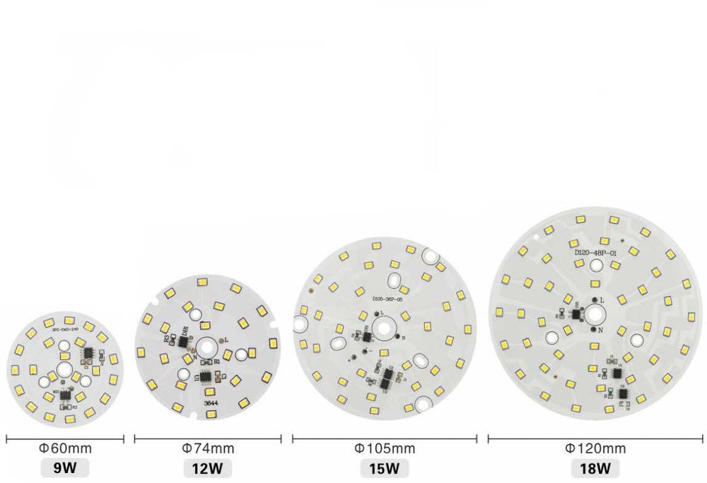 Светодиодный LED модуль  220V для ремонта 3w 5w 7w 9w 12w 15w 18w