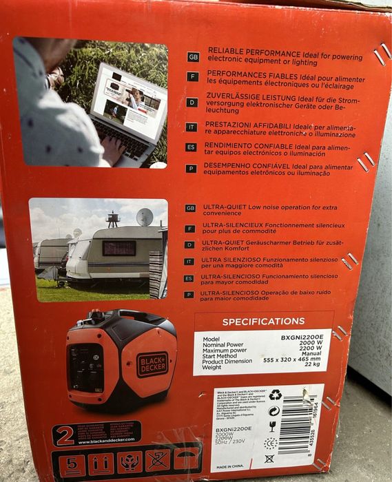 Генератор інверторний 2.2 квт Black Decker
