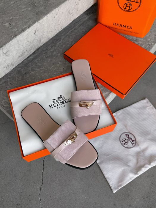 Klapki Hermes giulia pink