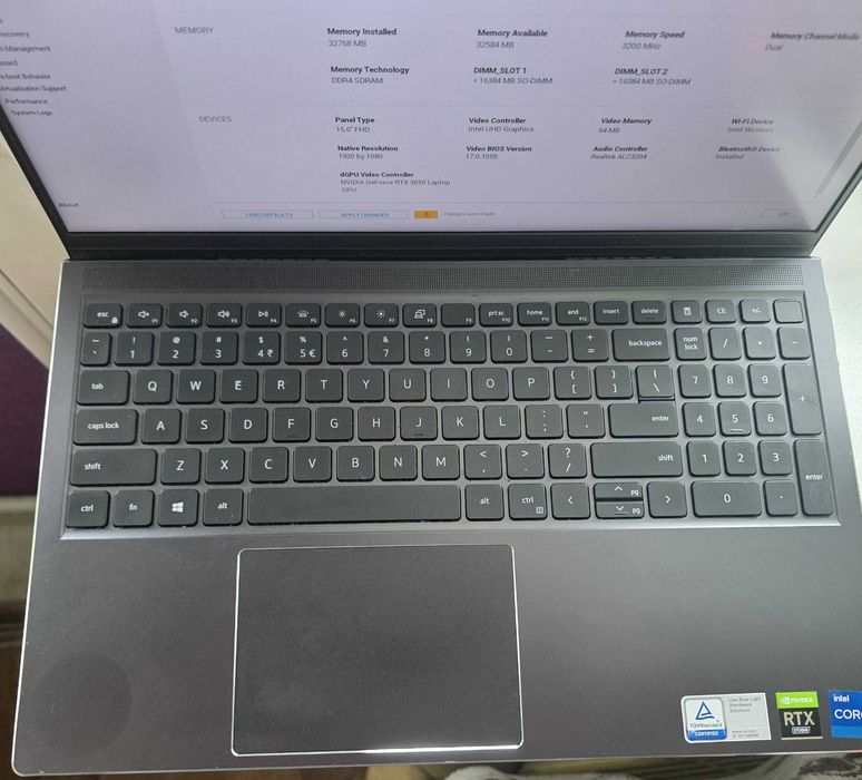 Dell Vostro 7510 i7-11800H 32GB RAM 256 NVMe RTX 3050