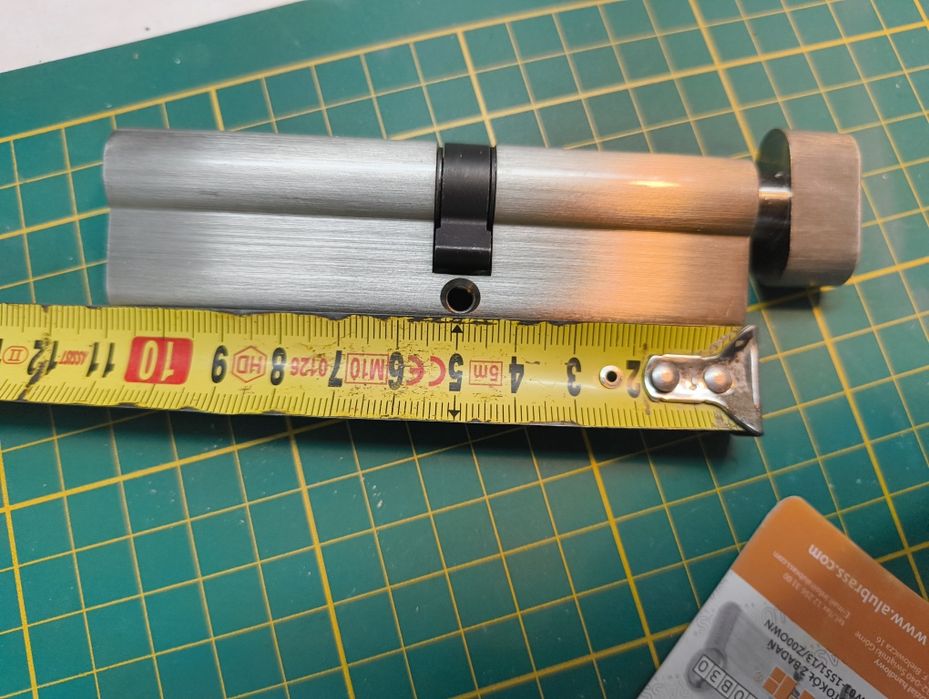 Wkładka bębenkowa z gałką 60/50 nikiel satyna