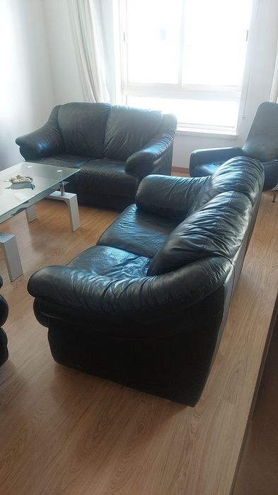 Venda conjunto sofa em pele