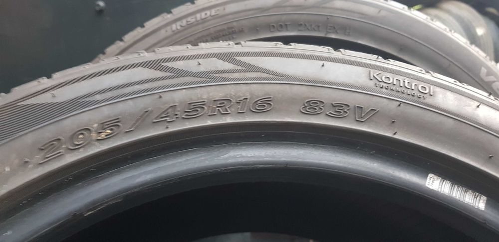 Sprzedam komplet opon letnich hankook 205/45R16 okazja wysyłam