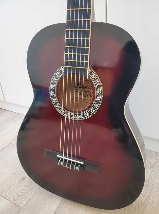 классическая гитара бордовая темно красная нейлон струны 4/4