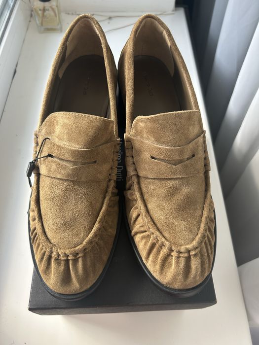 Туфлі, лофери замшеві на підборі Massimo Dutti, 40 розмір! НОВІ!