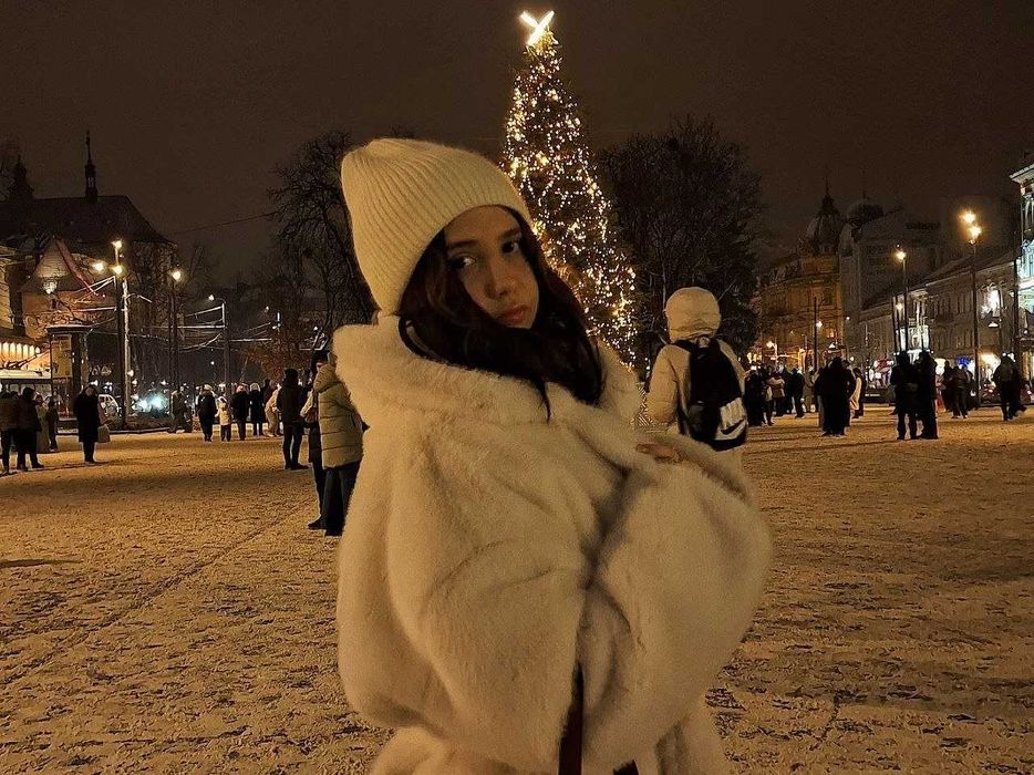 Шуба біла з преміум еко хутра