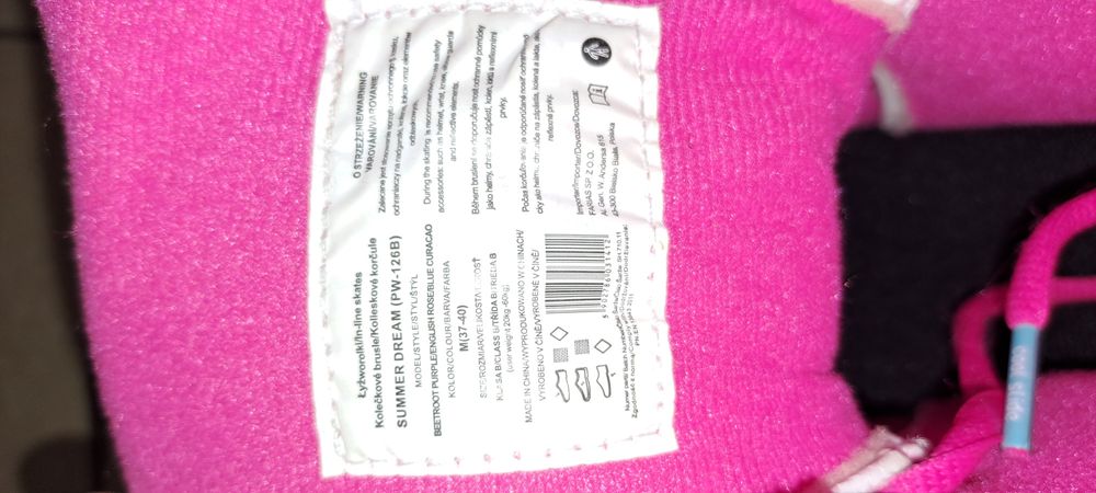 Rolki SUMMER DREAM 37-40 regulowane łyżworolki różowe unicorn