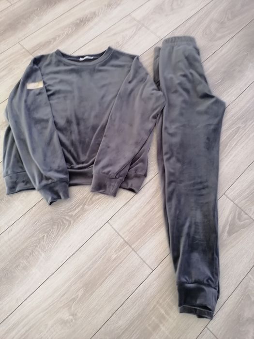 Dres welurowy La Blanche S/M  szary stalowy