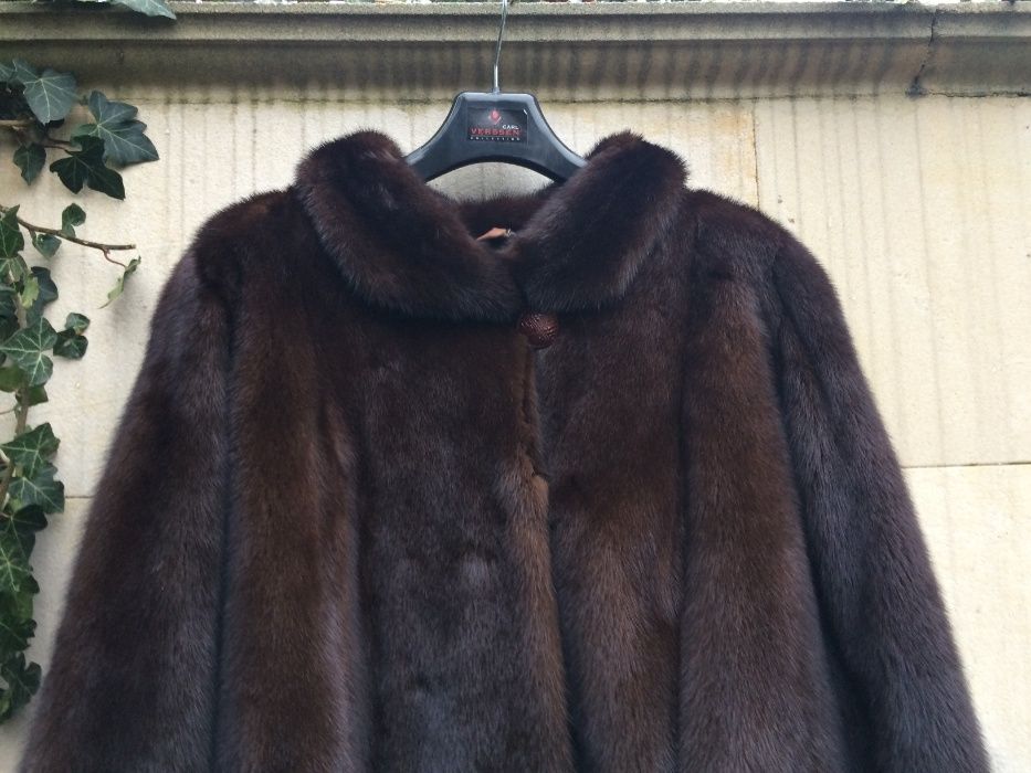 Kurtka futro z całych norek grzbiety nowe miękkie nowoczesne xl 42 44