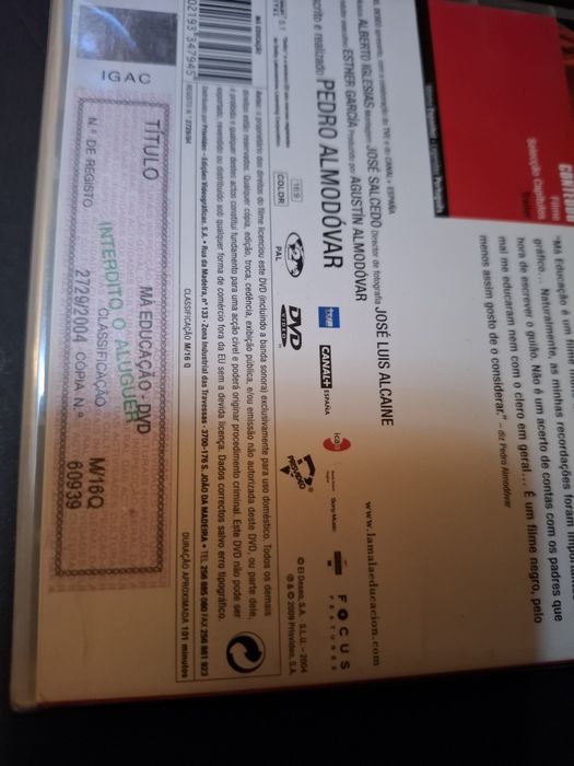 Má Educação - Pedro Almodóvar - cinema espanhol