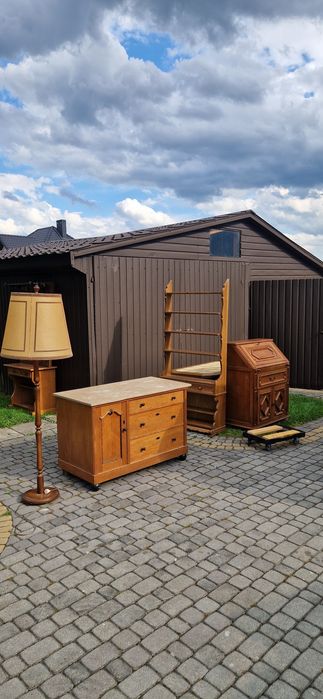 Szafka na buty +wieszaki+lustro kute