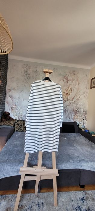 Długa dresowa bluza tunika w paski M L