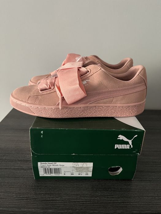 Puma Suede Heart Peach r.39 25cm (damskie) NOWE