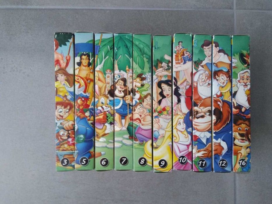 Coleção Cassetes VHS c/ Histórias Infantis Clássicas-Desenhos Animados