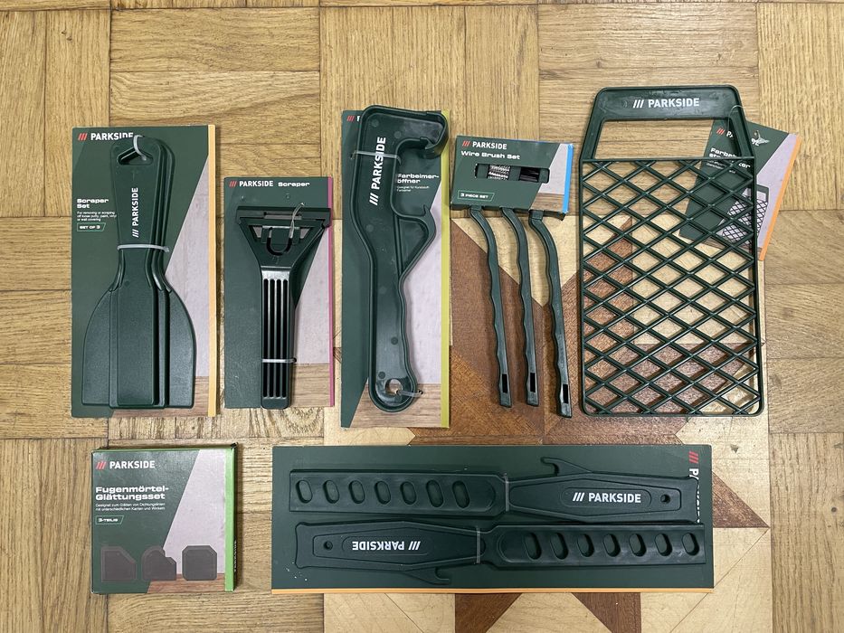 Набор маляра (шкребки, шпателя, мешалки, щетки) 7 позиций PARKSIDE