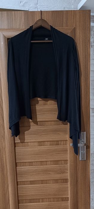 Czarny kardigan H&M rozm S-M wymiary na fotkach