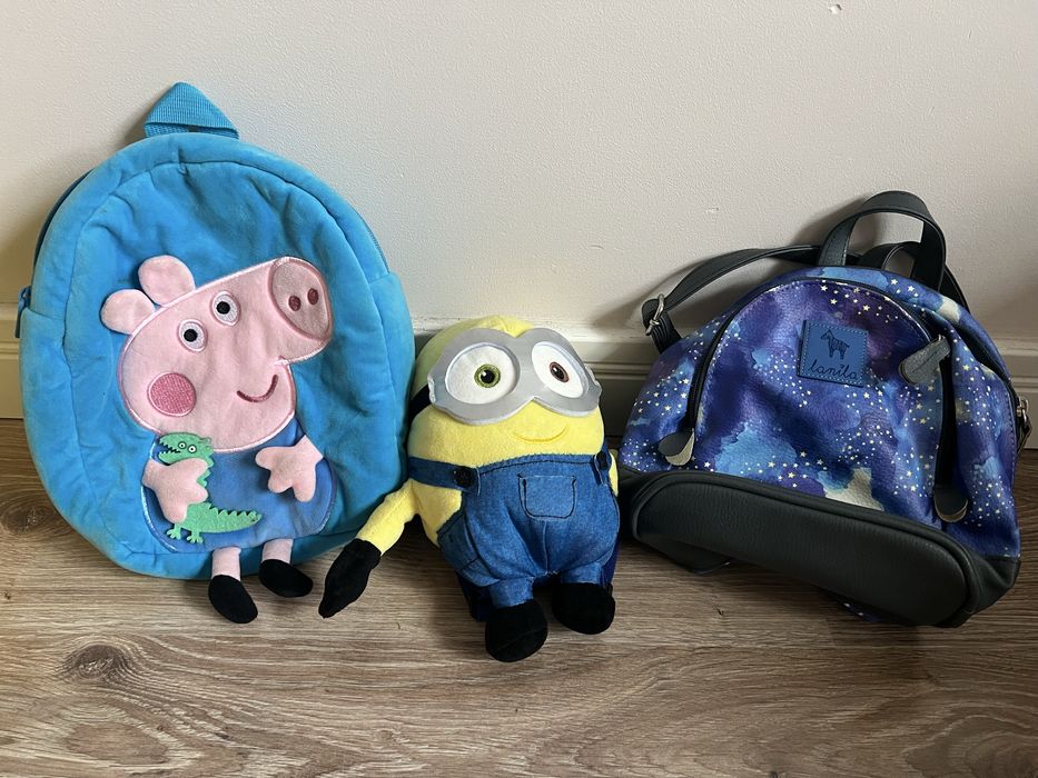 3 plecaki w różnych rozmiarach