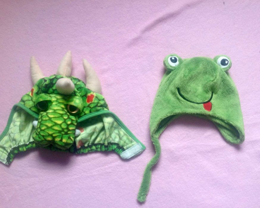 шапка карнавальная Тигр Ослик Дракон Жабка Пони Пилот Олень Снеговик