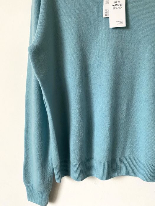 Nowy 100% wełna merino sweter dekolt w serek vneck dzianinowy