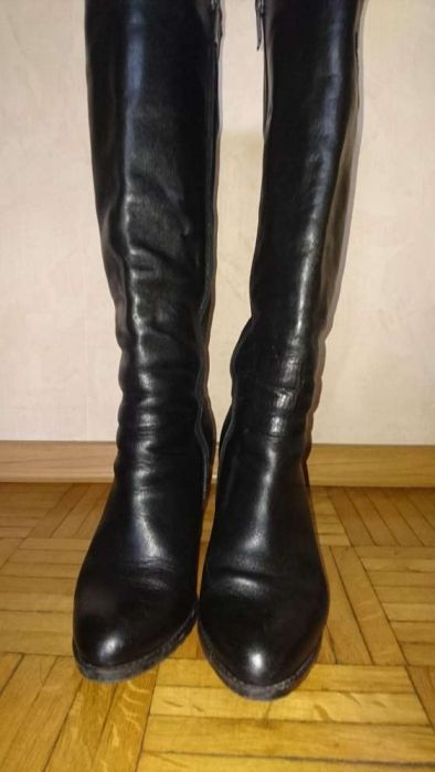 Zimowe ocieplane skorzane Kozaki Carinii 37