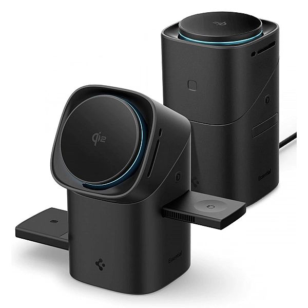 Spigen Essential Ef223Ms 3In1 Qi2 Rotary Magnetic Magsafe Wireless Cha