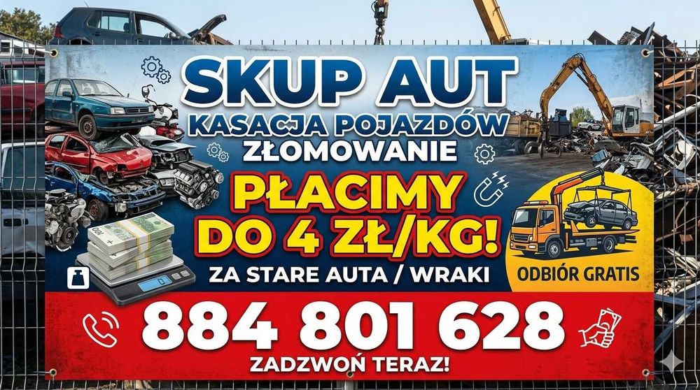Skup Aut 4zł za kilogram