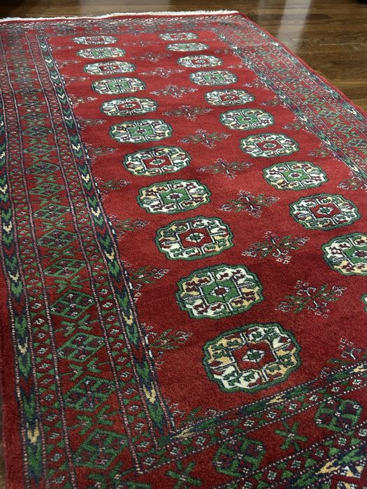 Tapete bukhara, original em pura lã feito à mao, lavado, 148x94