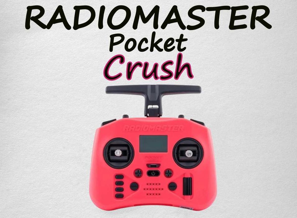 Новый комплект аппаратуры RADIOMASTER Pocket Crush (ELRS 2.4GHz) RED