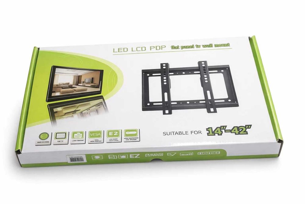 Настенный кронштейн для телевизора 14–42",VESA 75×75–200×200, до 25 кг