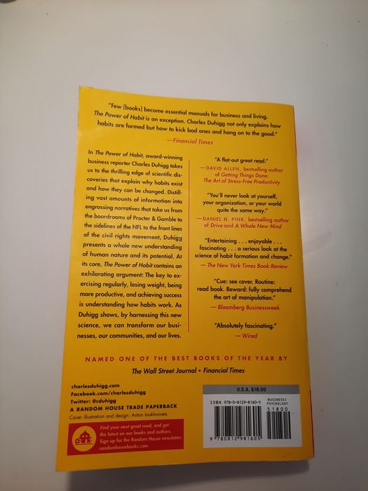 "The power of Habit"-de Charles Duhigg Inglês