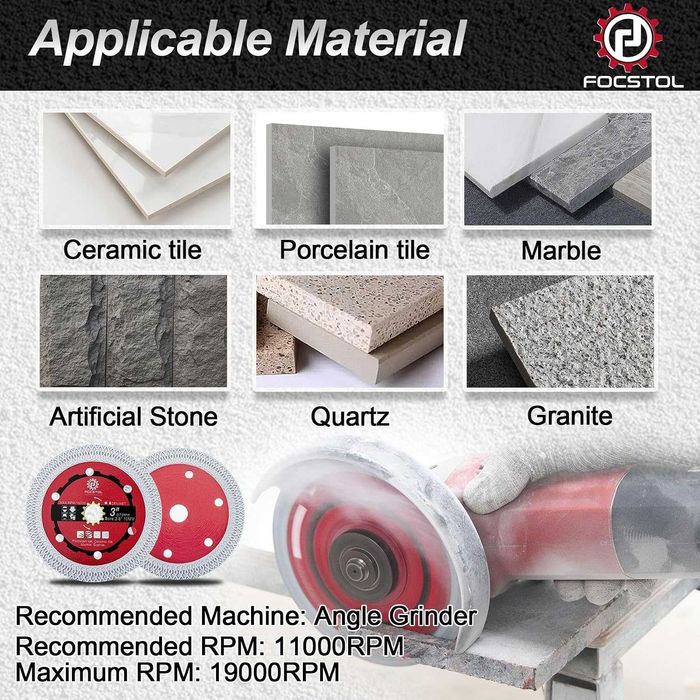 Tarcza diamentowa do płytek 75x10mm FOCSTOL