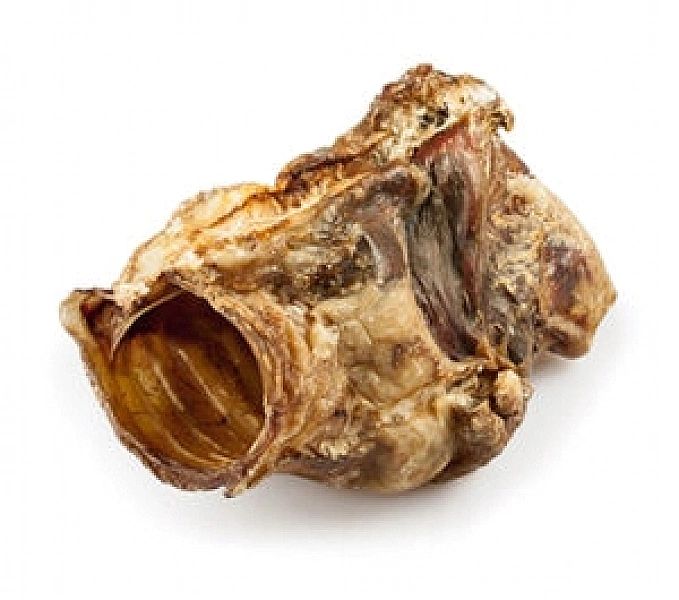 Naturalny gryzak dla psa krtań wołowa suszona cięta 500g