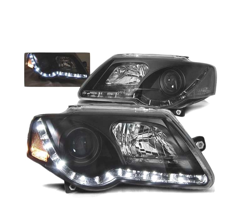 FAROIS DAYLIGHT VOLKSWAGEN VW PASSAT 3C 05-10 PRETO