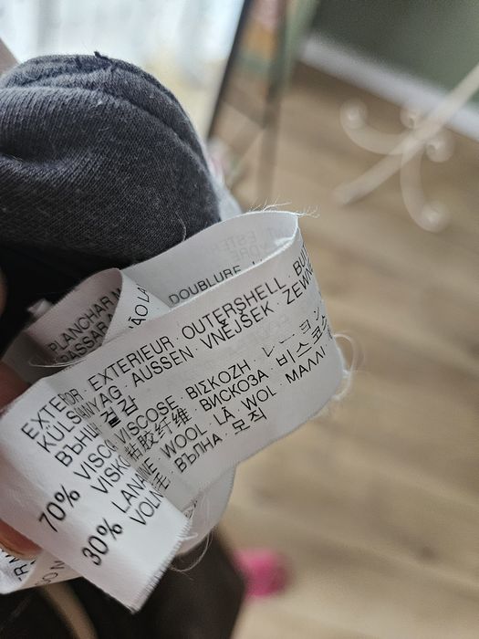 Eleganckie Melanż ZARA Wełniane Spodnie damskie Cygaretki S/36 Wysoki