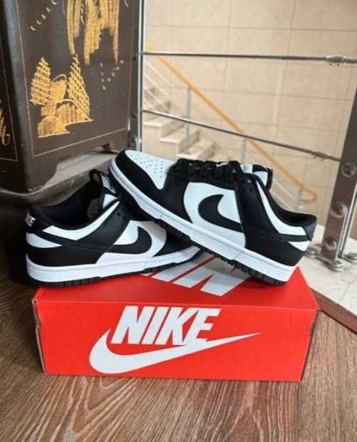 nike dunk biack low whute panda 44